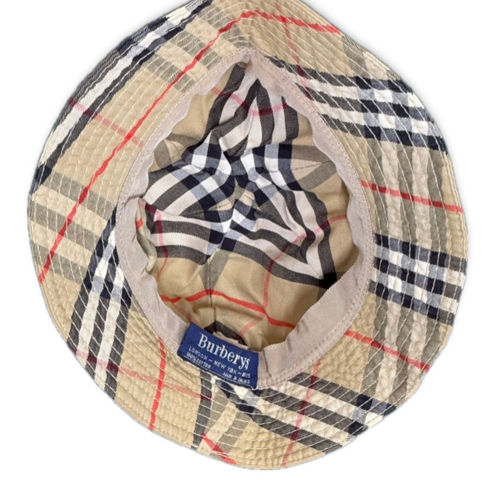[Burberry] Nova Check Bucket Plaid Signature Sun Hat Small Youth/Kids - Picture 3 of 9